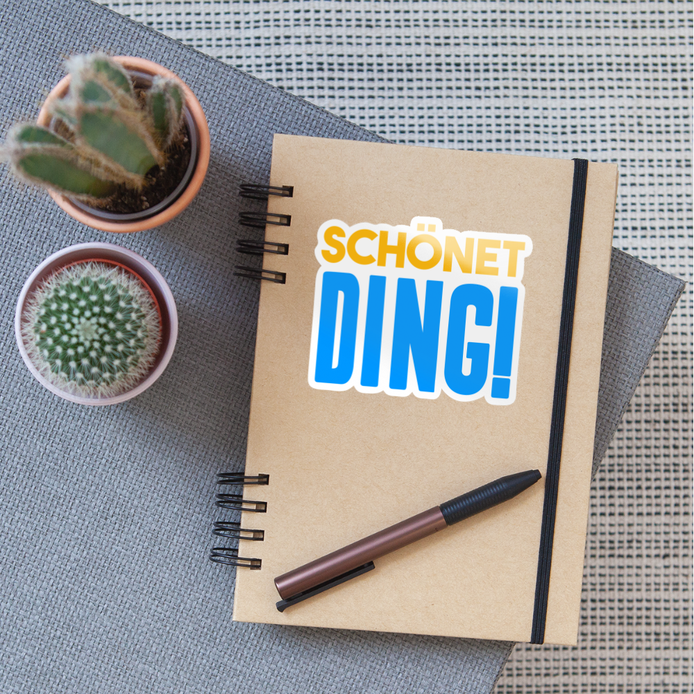 schönet Ding! - Aufkleber - Weiß glänzend