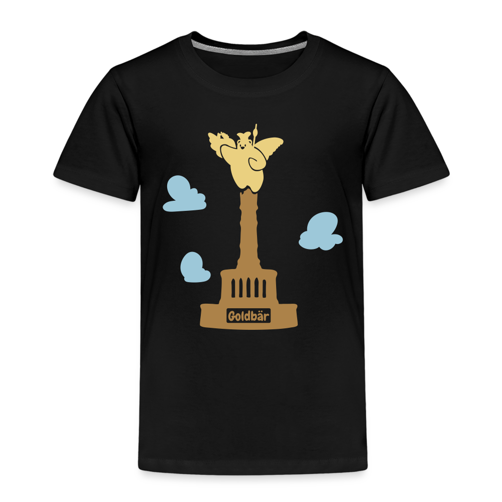 Gold Bär - Kinder Premium T-Shirt - Schwarz