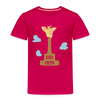 Gold Bär - Kinder Premium T-Shirt - dunkles Pink