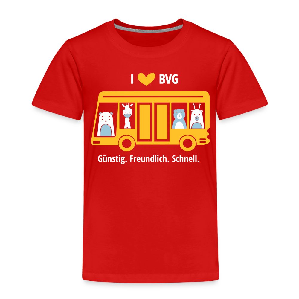 I love BVG - Kinder Premium T-Shirt - Rot
