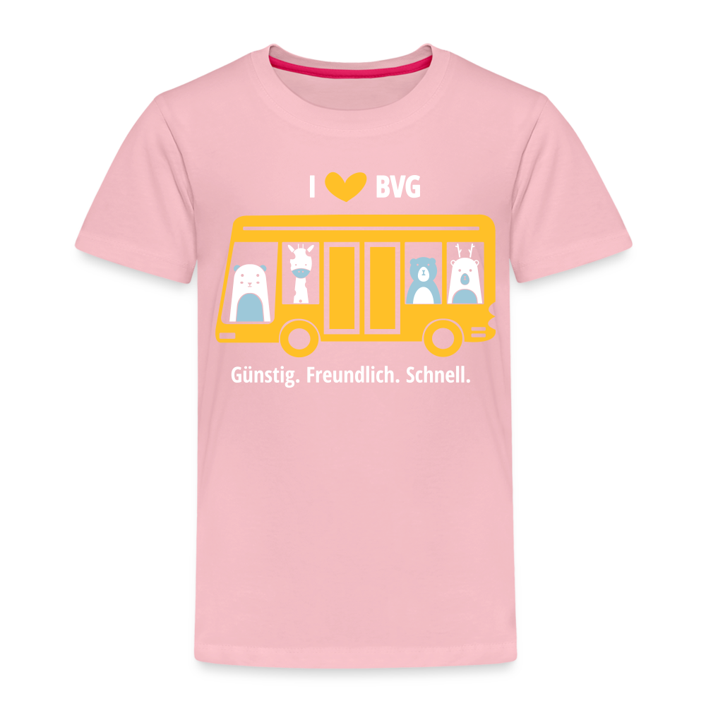 I love BVG - Kinder Premium T-Shirt - Hellrosa