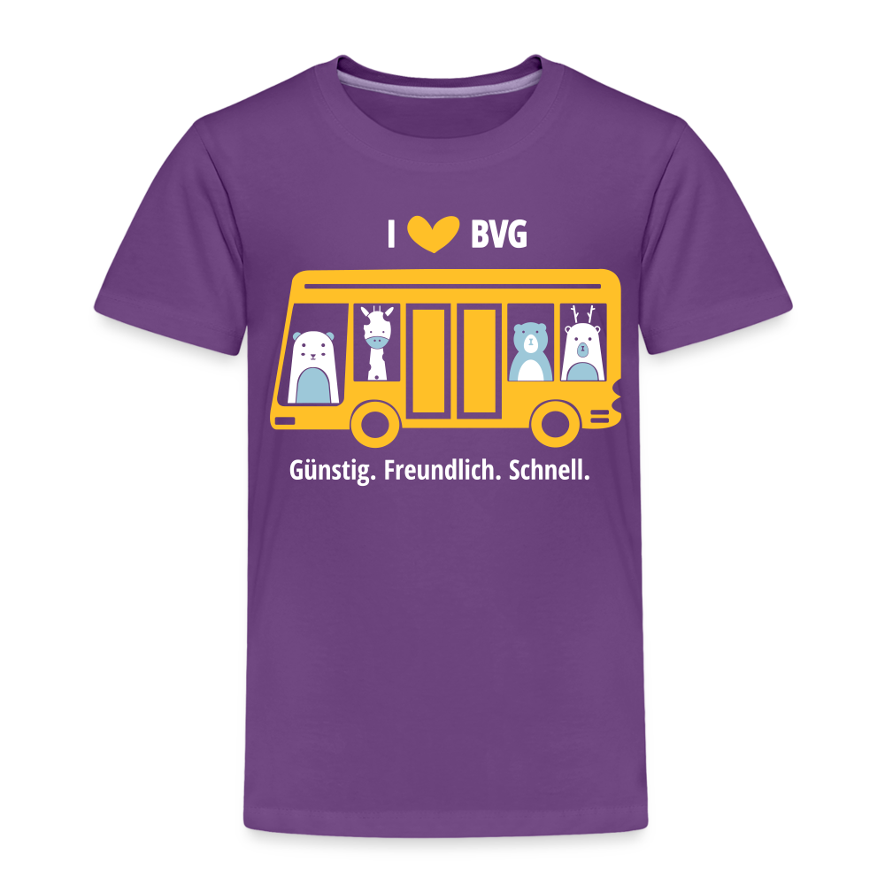 I love BVG - Kinder Premium T-Shirt - Lila