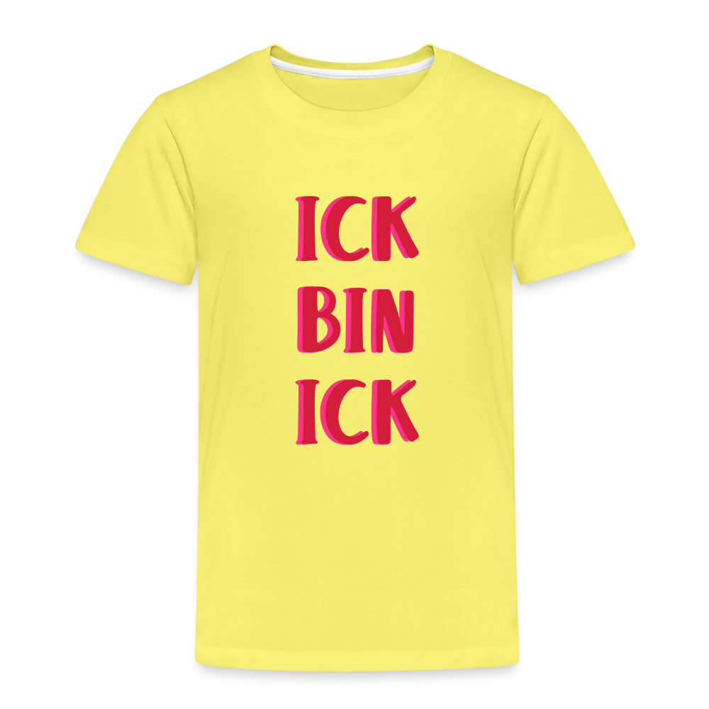 Ick bin Ick! - Kinder Premium T-Shirt - Gelb