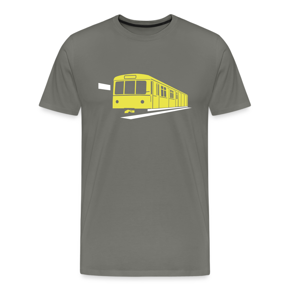 Die U-Bahn kommt - Männer Premium T-Shirt - Asphalt