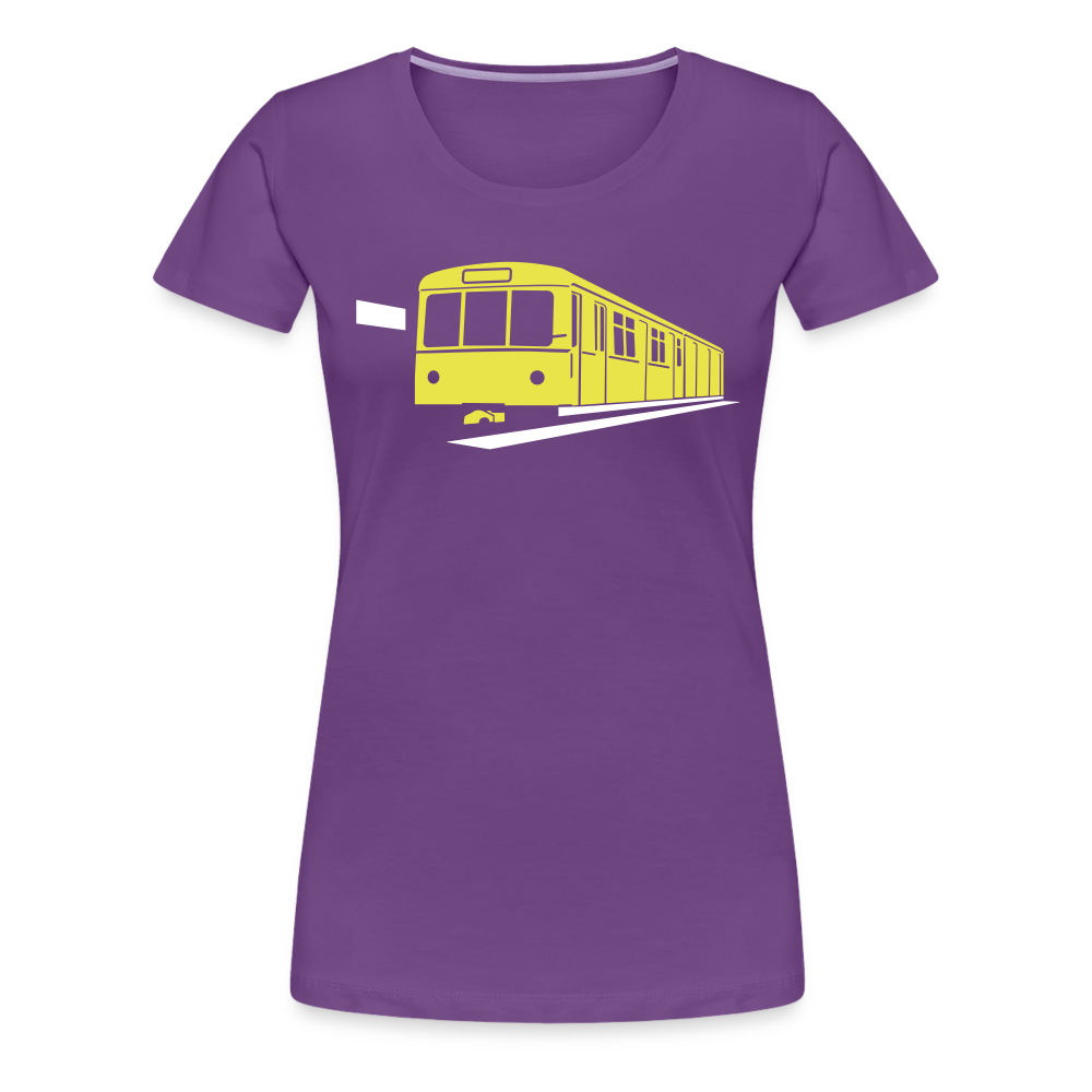 Die U-Bahn kommt - Frauen Premium T-Shirt - Lila