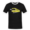 Die U-Bahn kommt - Männer Ringer T-Shirt - Schwarz/Weiß