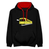 Die U-Bahn kommt - Kontrast Hoodie - Schwarz/Rot