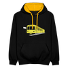 Die U-Bahn kommt - Kontrast Hoodie - Schwarz/Gold