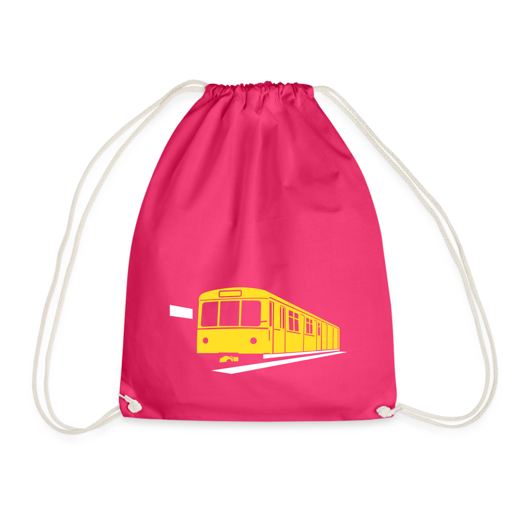 Die U-Bahn kommt - Turnbeutel - Fuchsia