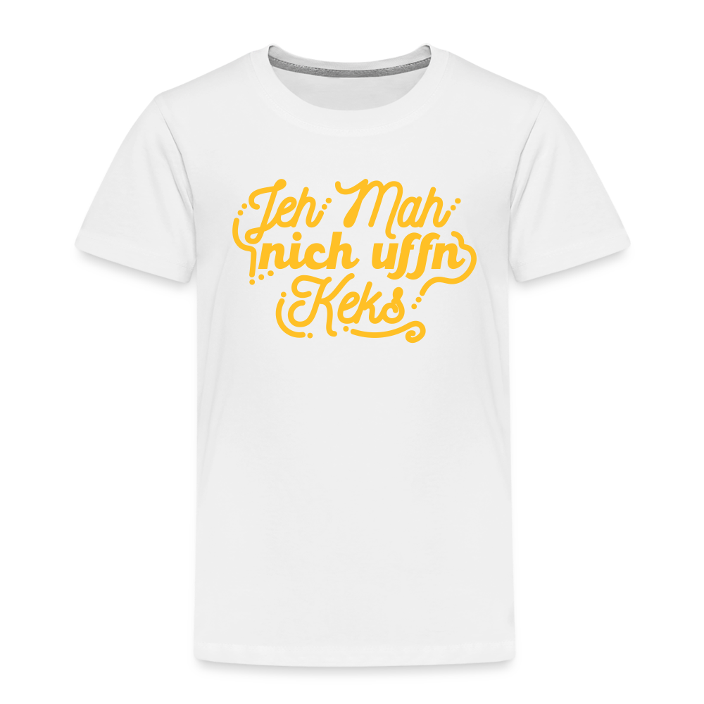 Jeh mah nich uffn Keks gelb - Kinder Premium T-Shirt - weiß
