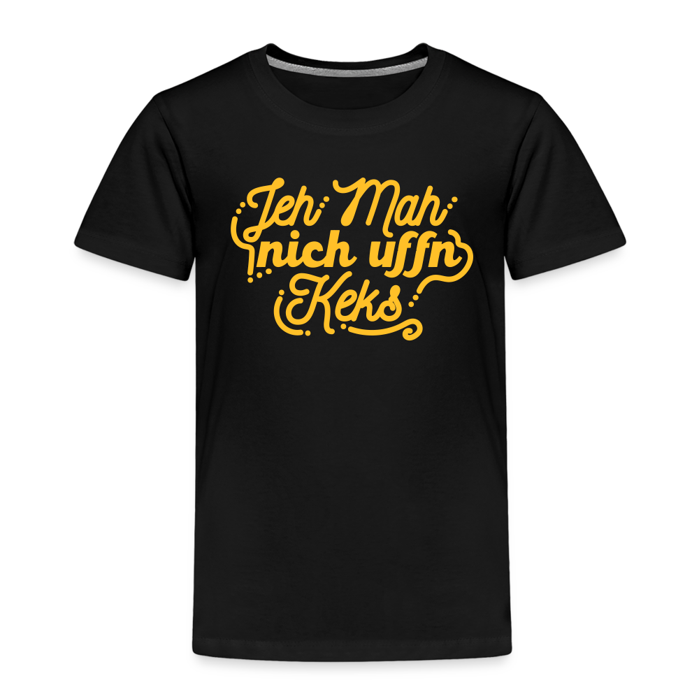Jeh mah nich uffn Keks gelb - Kinder Premium T-Shirt - Schwarz