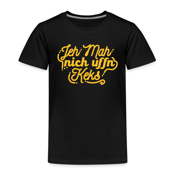 Jeh mah nich uffn Keks gelb - Kinder Premium T-Shirt - Schwarz