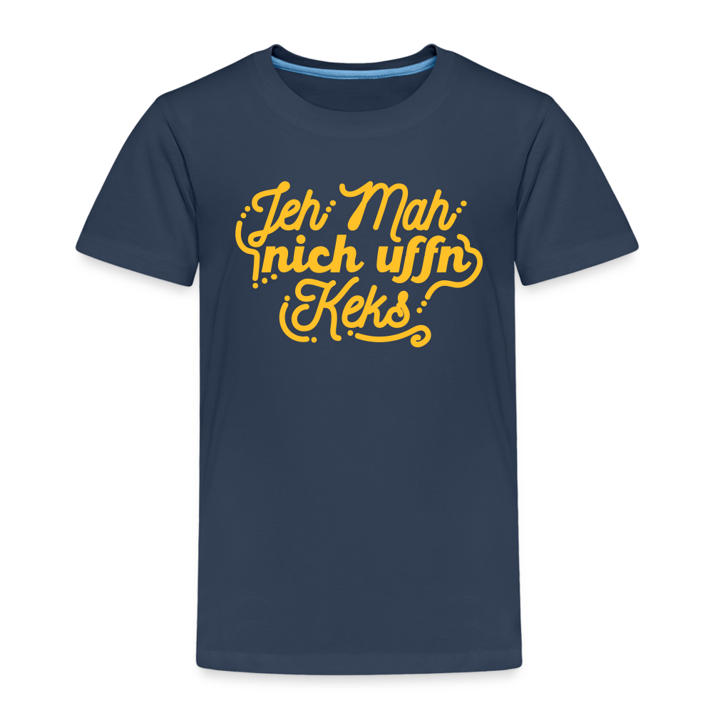 Jeh mah nich uffn Keks gelb - Kinder Premium T-Shirt - Navy