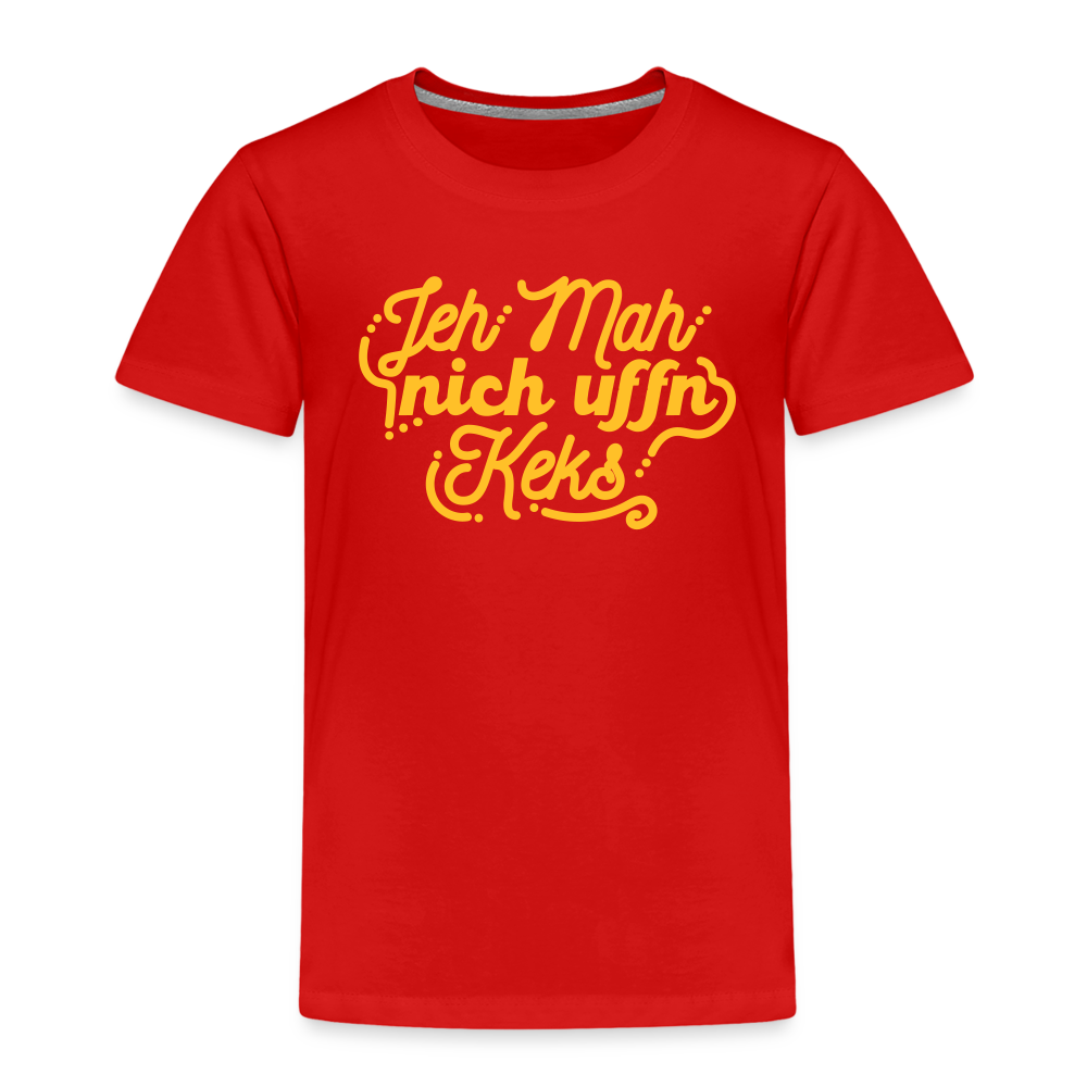 Jeh mah nich uffn Keks gelb - Kinder Premium T-Shirt - Rot
