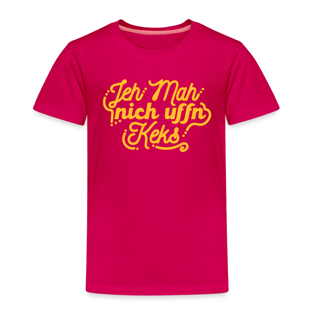 Jeh mah nich uffn Keks gelb - Kinder Premium T-Shirt - dunkles Pink