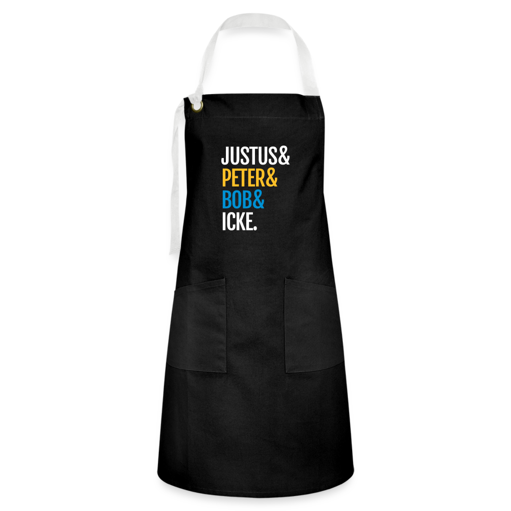 Justus & Peter & Bob & Icke - Kontrastschürze - Schwarz/Weiß