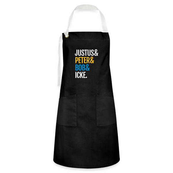 Justus & Peter & Bob & Icke - Kontrastschürze - Schwarz/Weiß