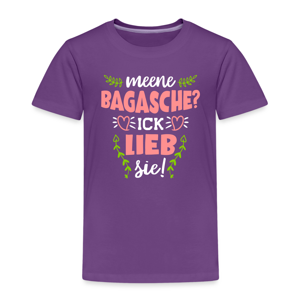 Meene Bagasche Ick Lieb Sie - Kinder Premium T-Shirt - Lila