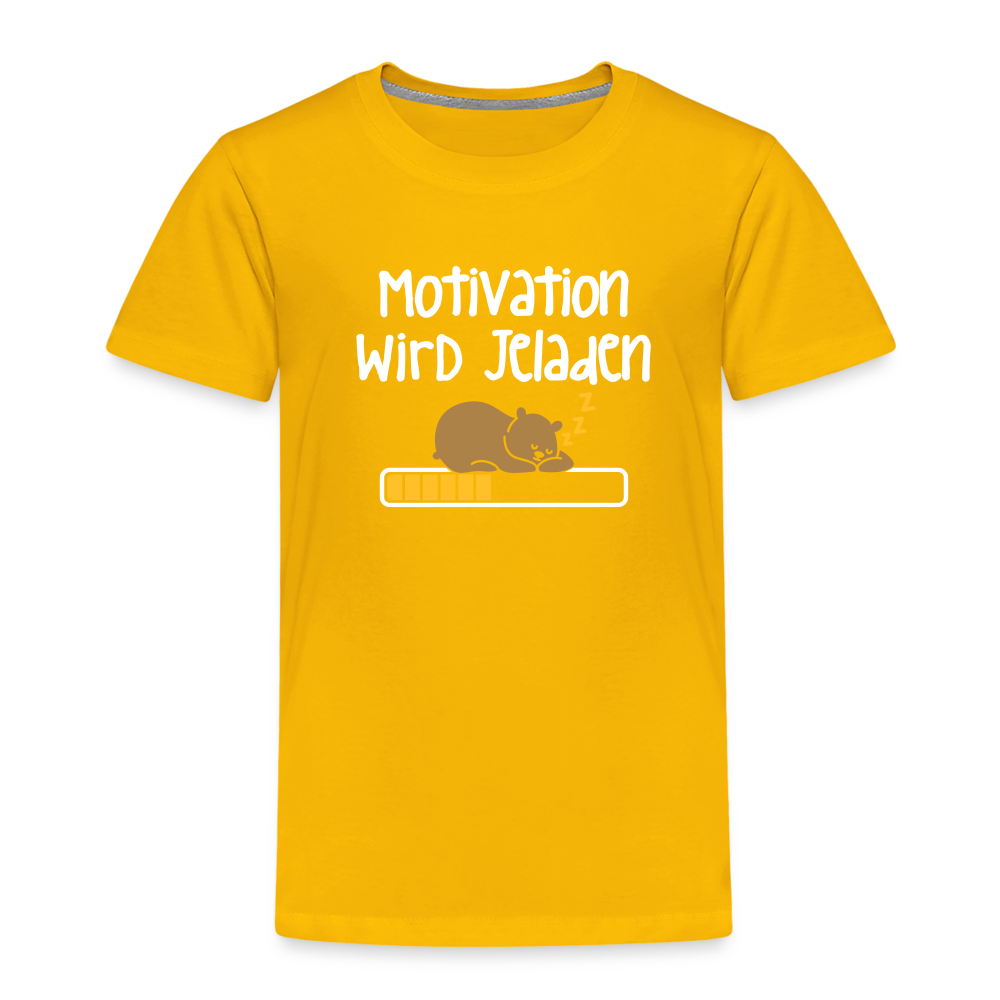 Motivation Wird Jeladen Warten - Kinder Premium T-Shirt - Sonnengelb