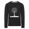 Funkturm im Fokus - Kinder Langarmshirt - Schwarz