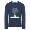 Funkturm im Fokus - Kinder Langarmshirt - Navy
