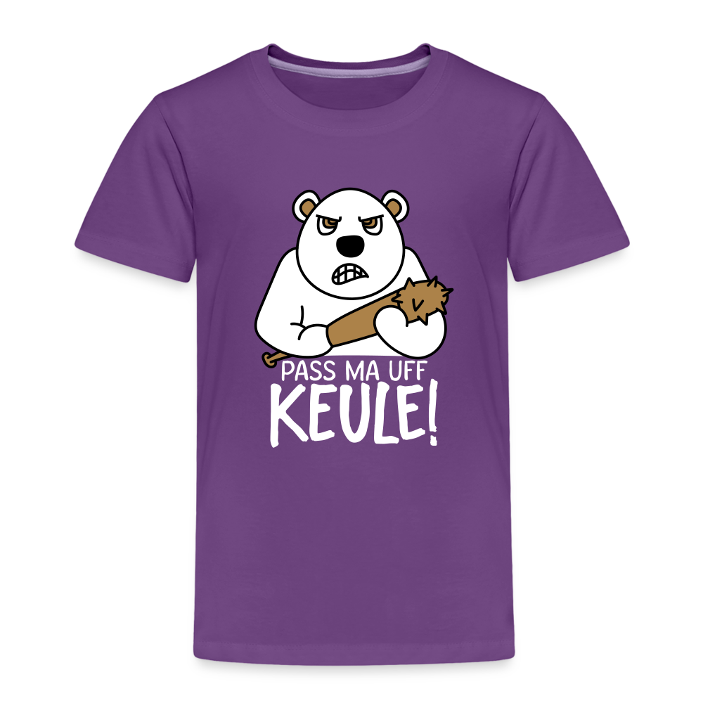 Pass ma uff Keule - Kinder Premium T-Shirt - Lila