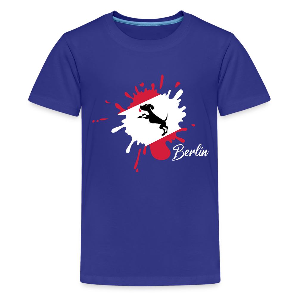 Berlin Klecks Hund - Teenager Premium T-Shirt - Königsblau