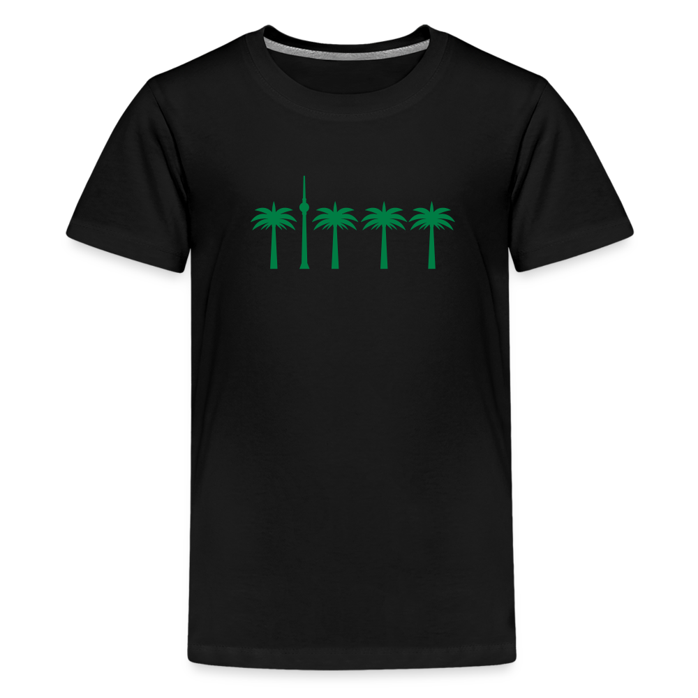 Berlin unter Palmen - Teenager Premium T-Shirt - Schwarz