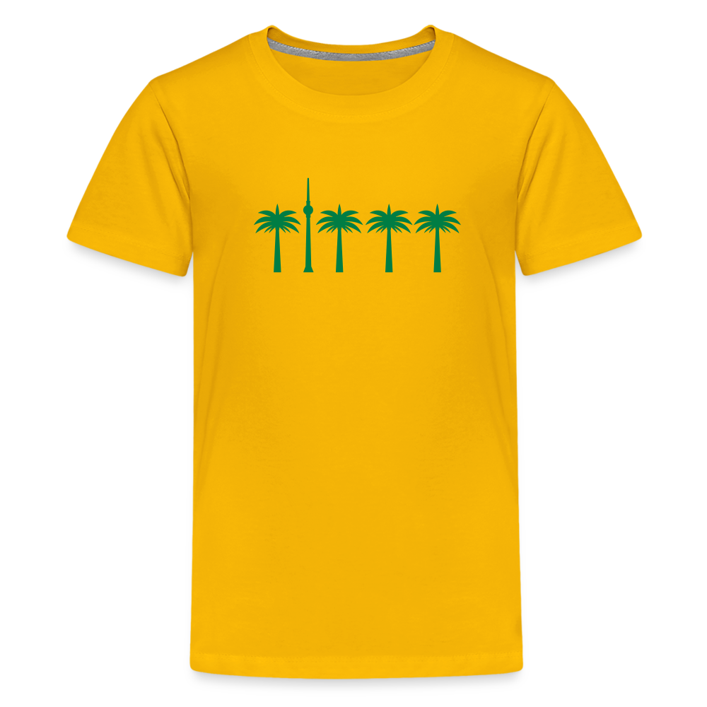 Berlin unter Palmen - Teenager Premium T-Shirt - Sonnengelb