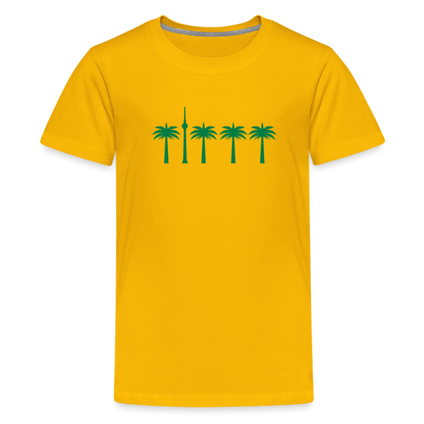 Berlin unter Palmen - Teenager Premium T-Shirt - Sonnengelb