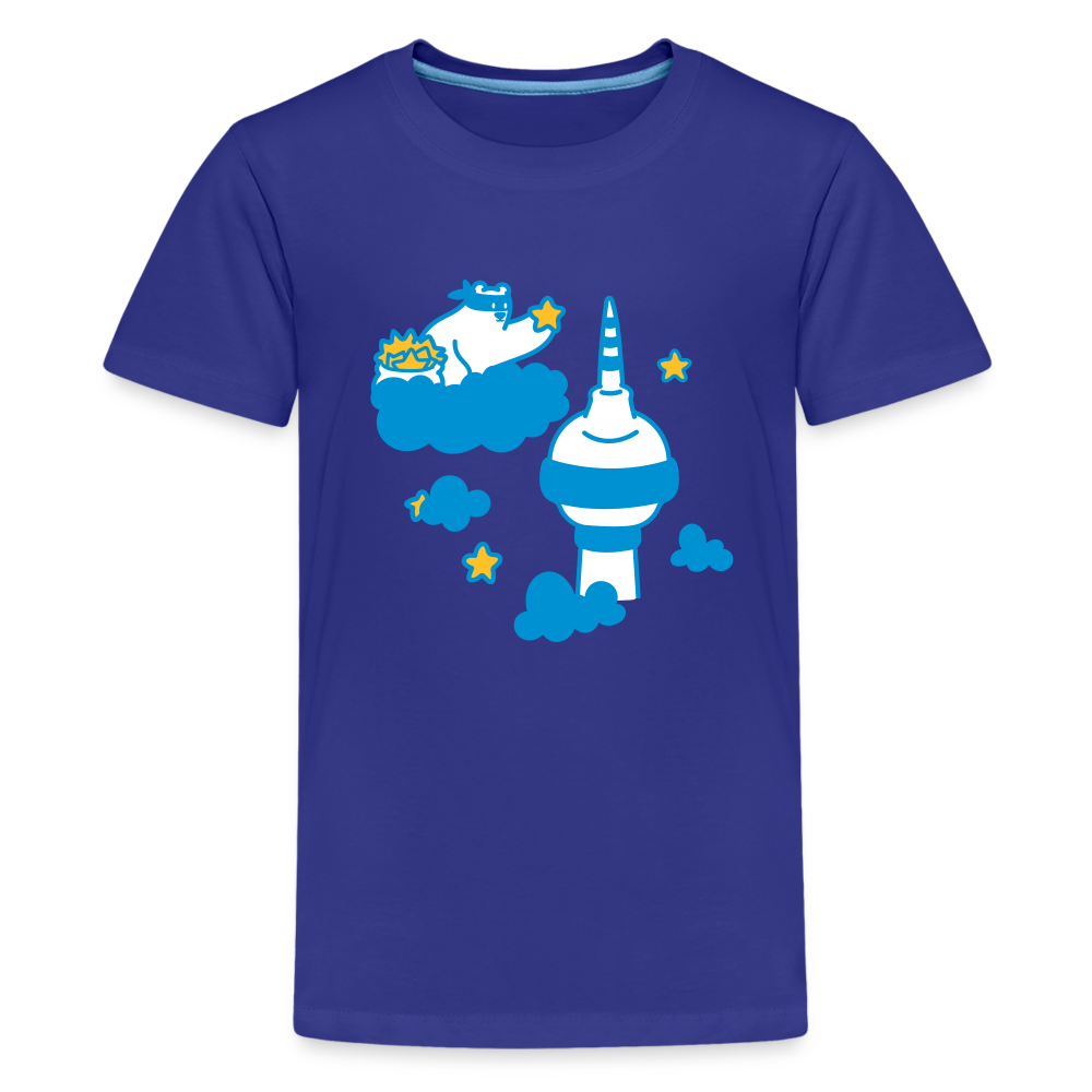 Berliner Bär bei Nacht - Teenager Premium T-Shirt - Königsblau
