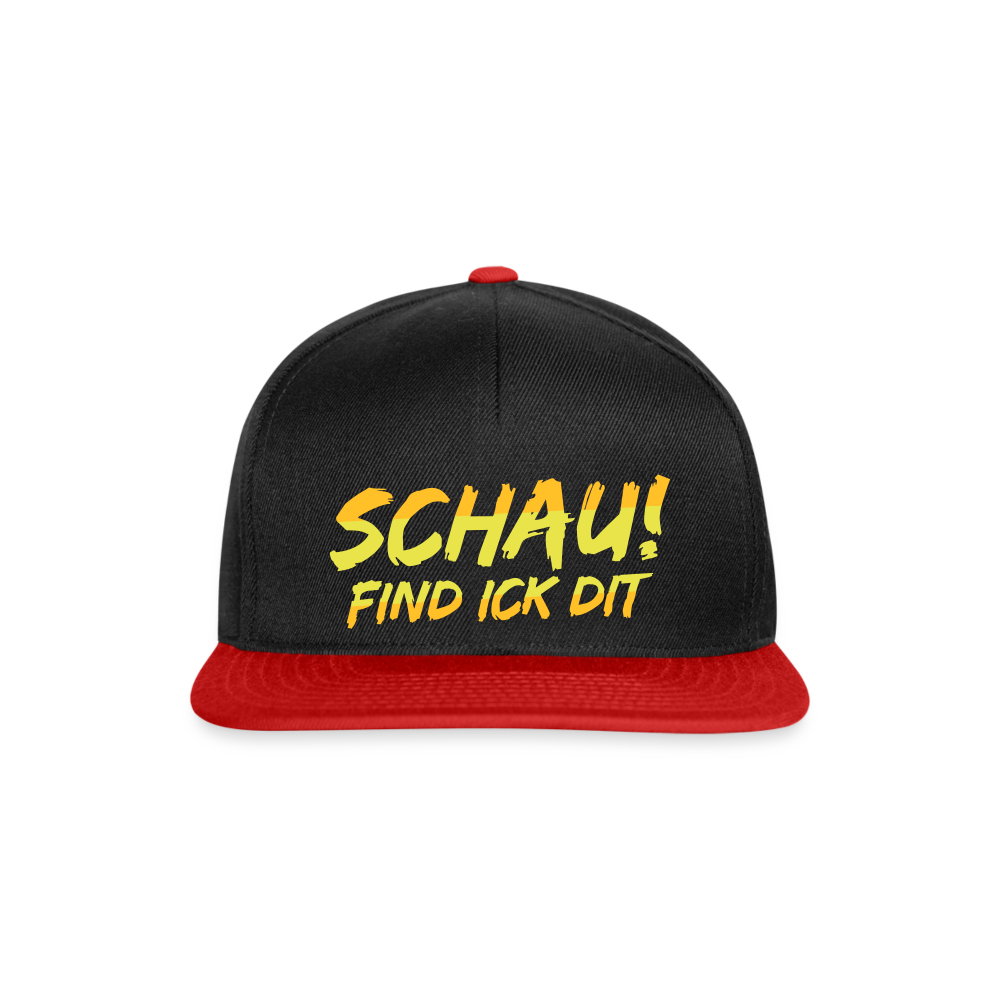 Schau! Find Ick Dit - Snapback Cap - Schwarz/Rot
