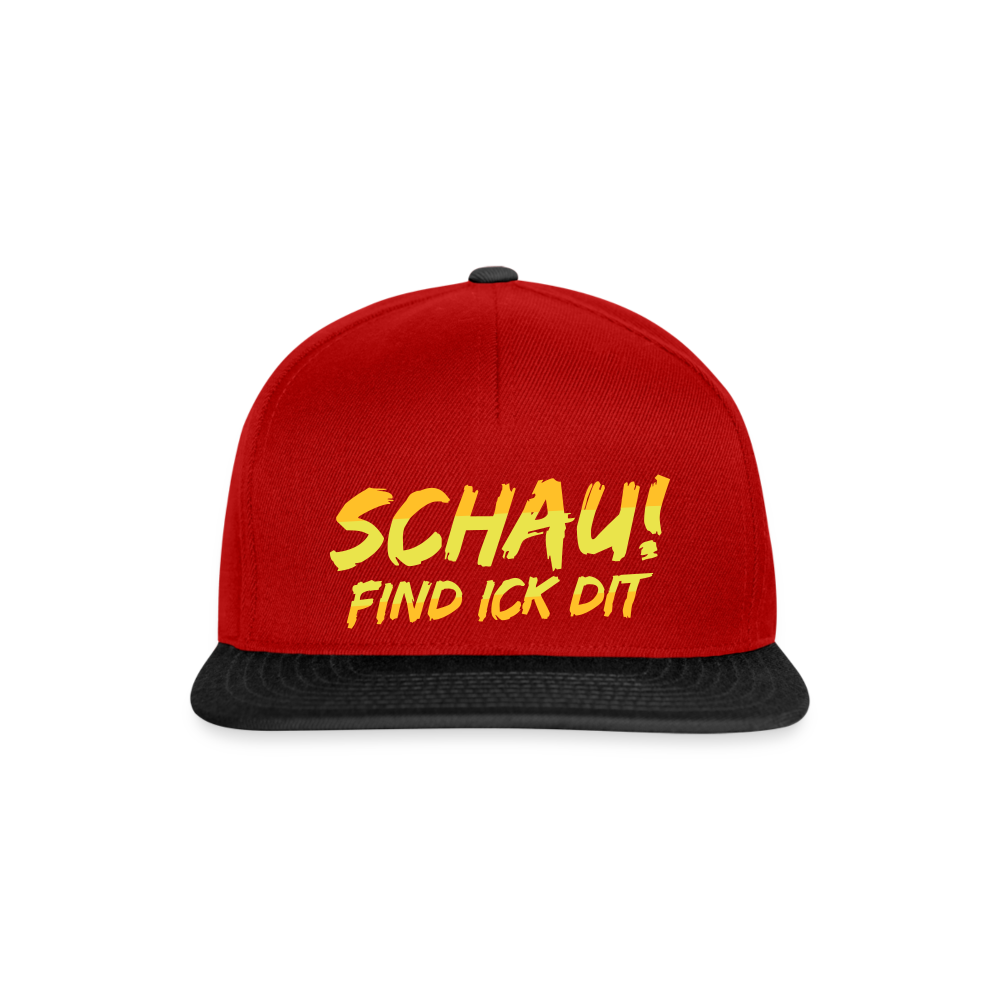 Schau! Find Ick Dit - Snapback Cap - Rot/Schwarz