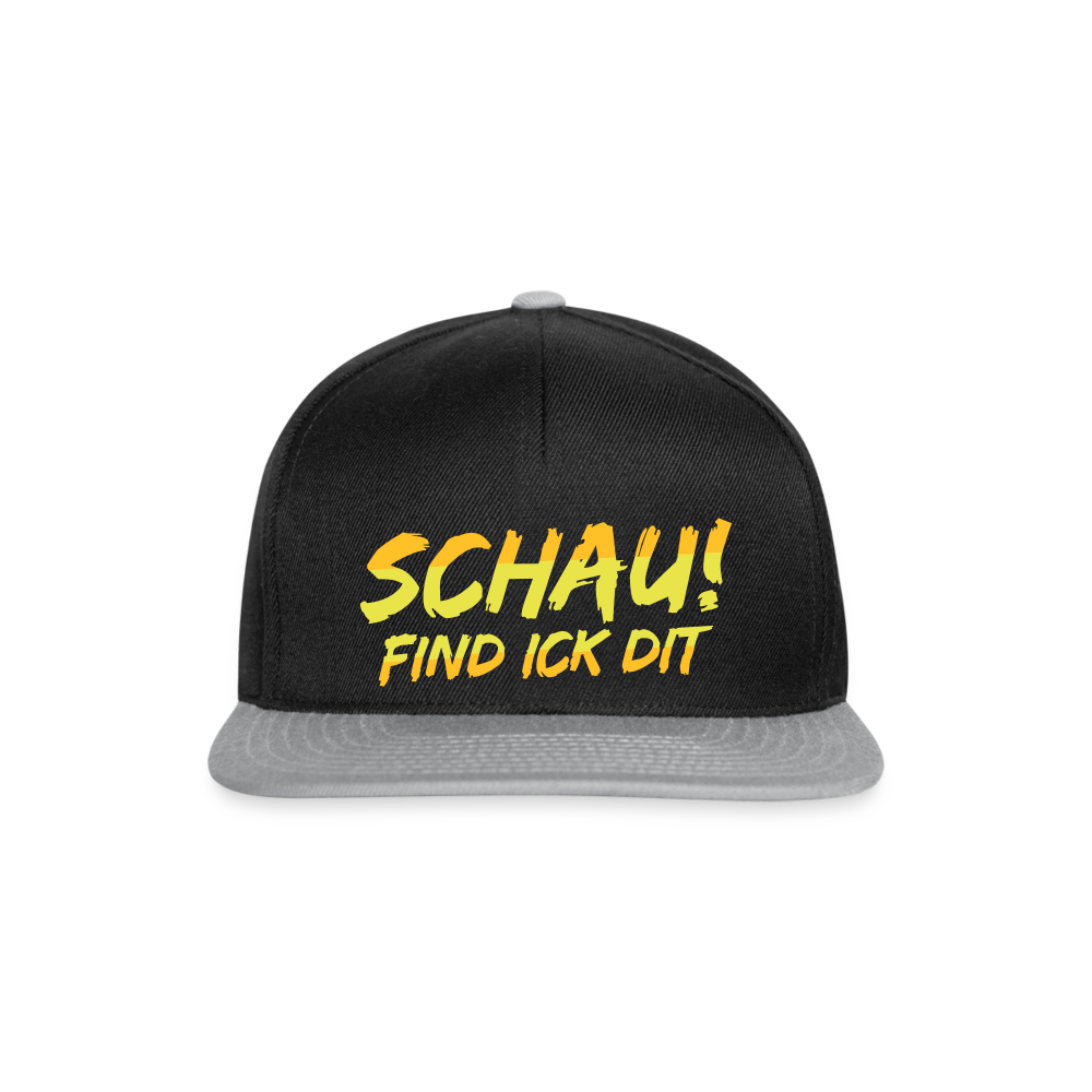 Schau! Find Ick Dit - Snapback Cap - Schwarz/Grau