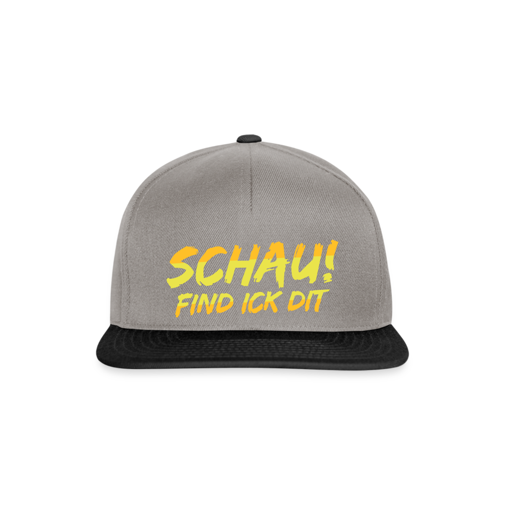 Schau! Find Ick Dit - Snapback Cap - Graphit/Schwarz