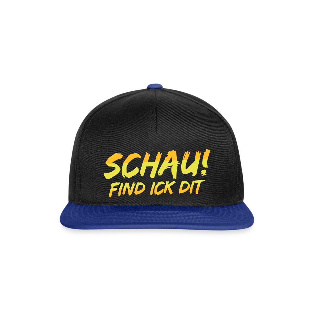 Schau! Find Ick Dit - Snapback Cap - Schwarz/Königsblau