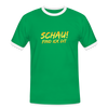 Schau! Find Ick Dit - Männer Ringer T-Shirt - Kelly Green/Weiß