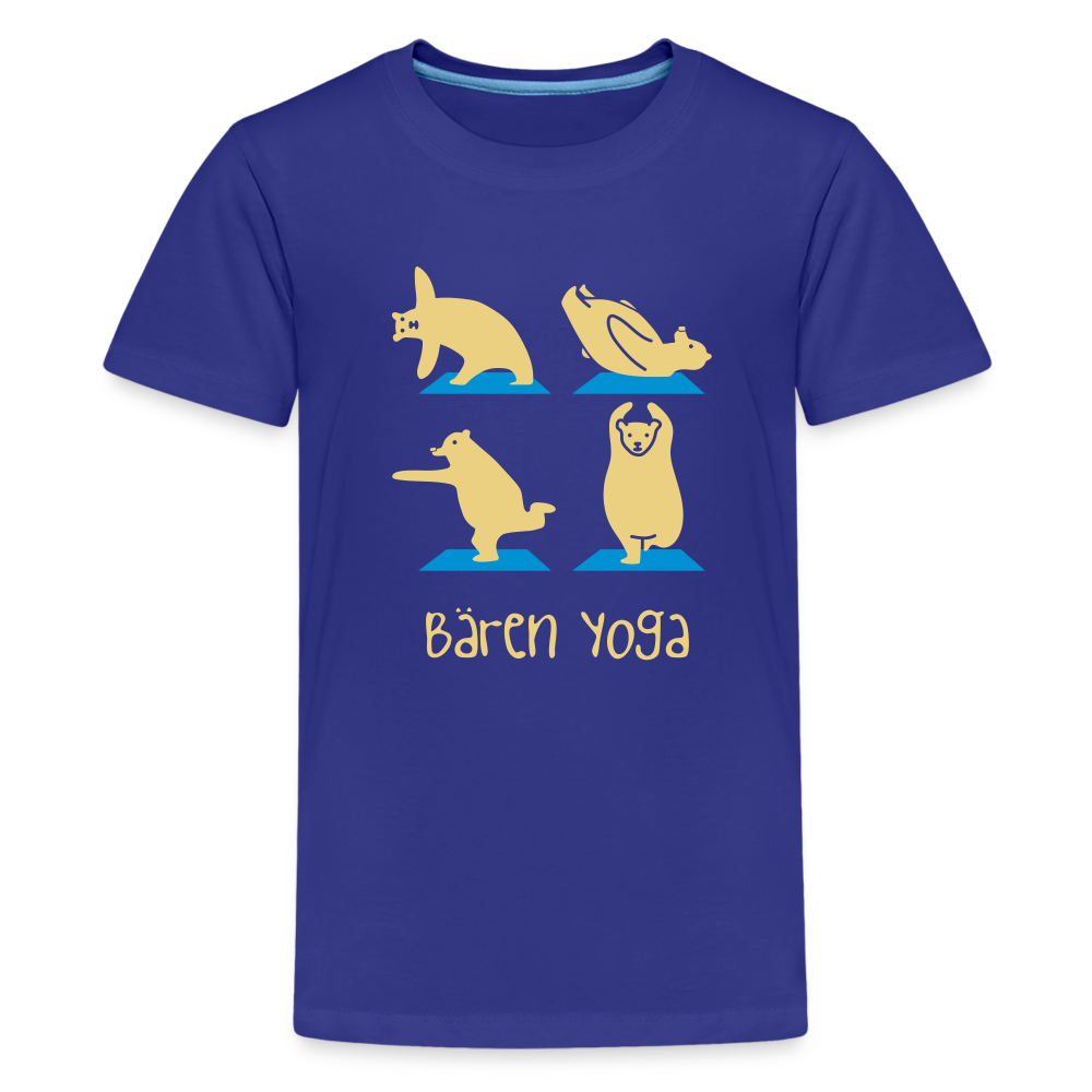 Bären Yoga - Teenager Premium T-Shirt - Königsblau