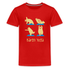 Bären Yoga - Teenager Premium T-Shirt - Rot