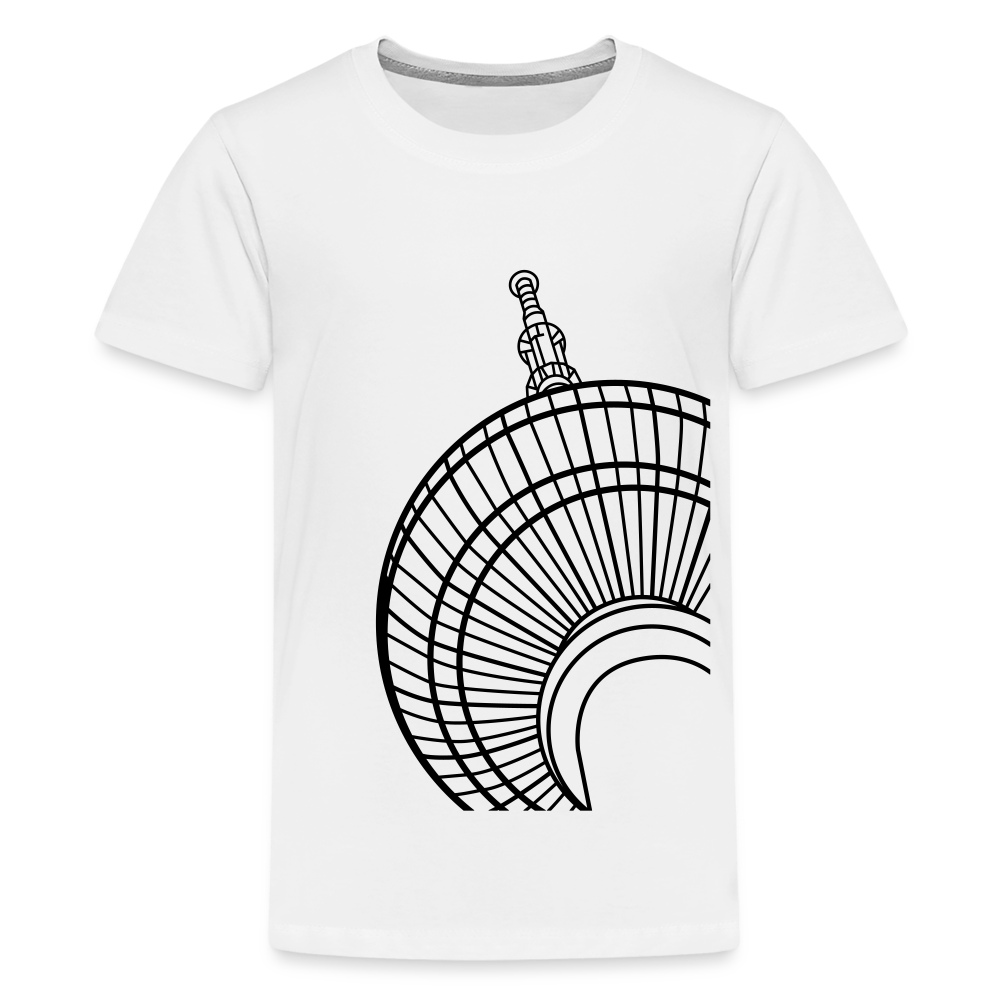 Der Turm von unten - schwarz - Teenager Premium T-Shirt - weiß