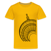 Der Turm von unten - schwarz - Teenager Premium T-Shirt - Sonnengelb