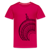 Der Turm von unten - schwarz - Teenager Premium T-Shirt - dunkles Pink