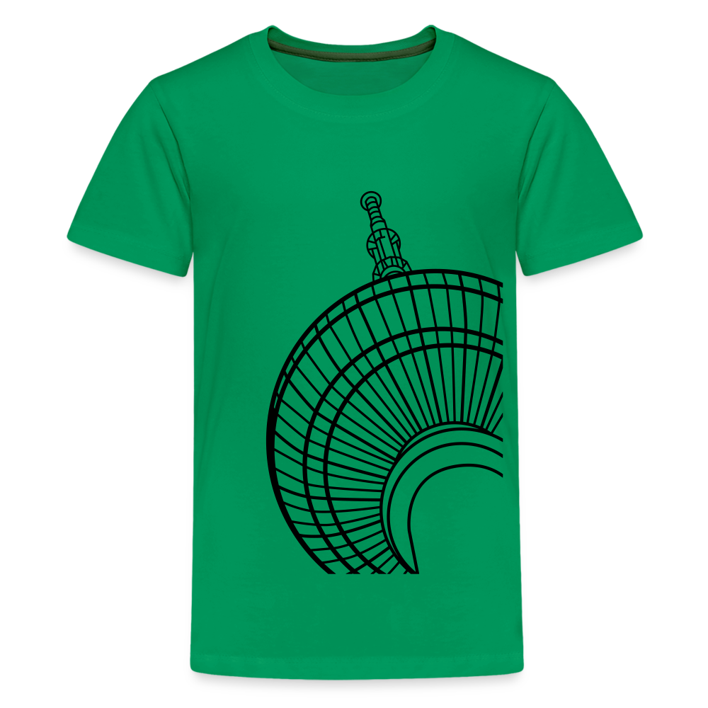 Der Turm von unten - schwarz - Teenager Premium T-Shirt - Kelly Green