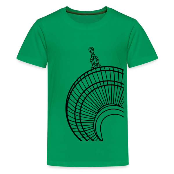 Der Turm von unten - schwarz - Teenager Premium T-Shirt - Kelly Green