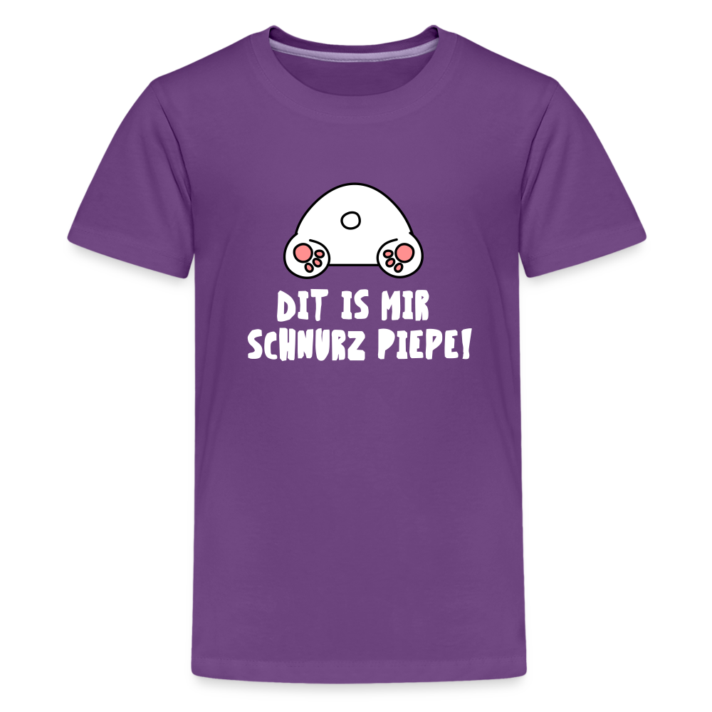 Dit is mir Schnurz Piepe - Teenager Premium T-Shirt - Lila