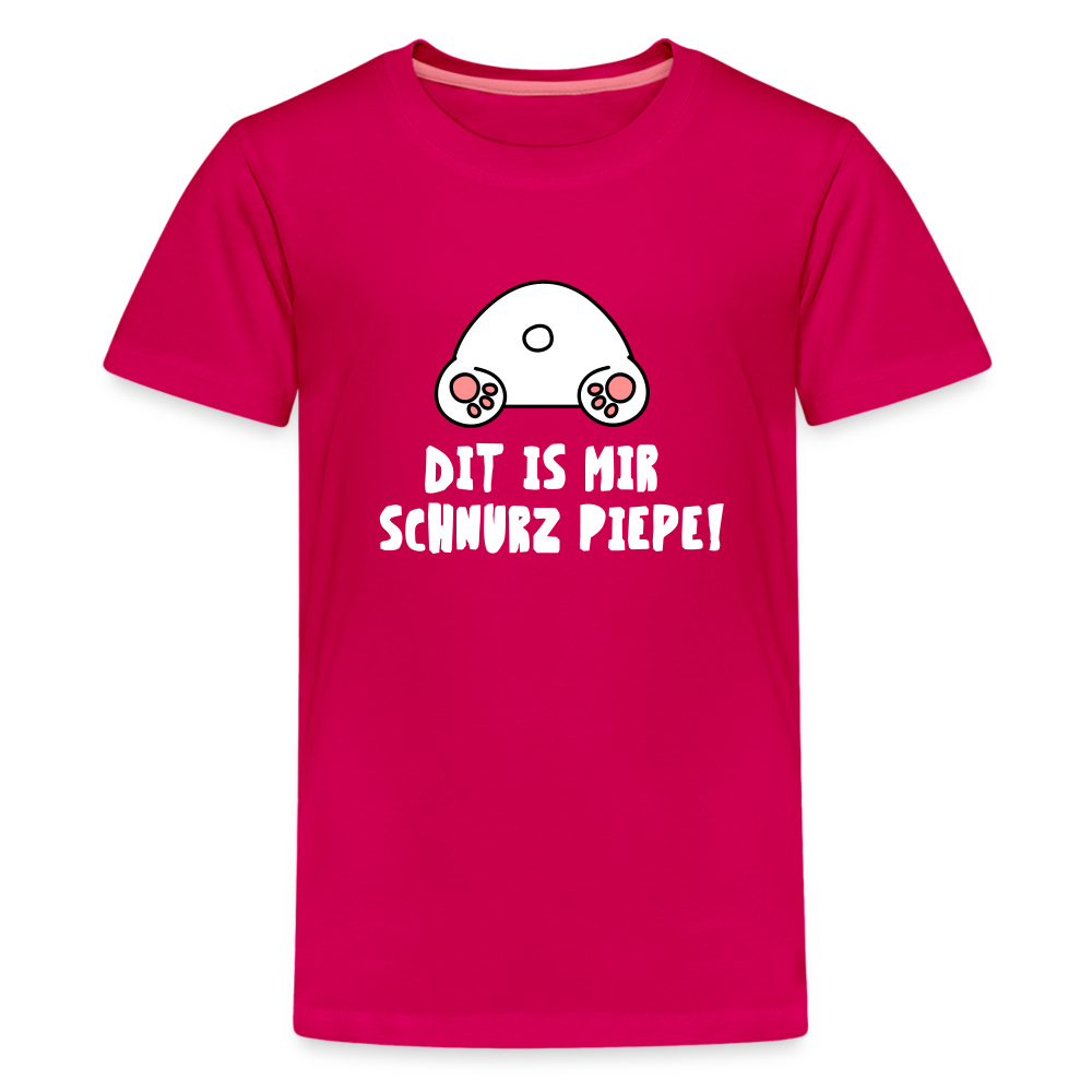 Dit is mir Schnurz Piepe - Teenager Premium T-Shirt - dunkles Pink