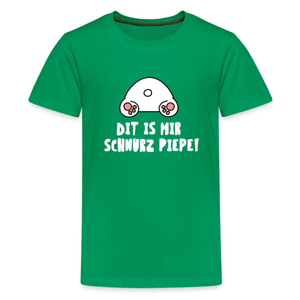 Dit is mir Schnurz Piepe - Teenager Premium T-Shirt - Kelly Green