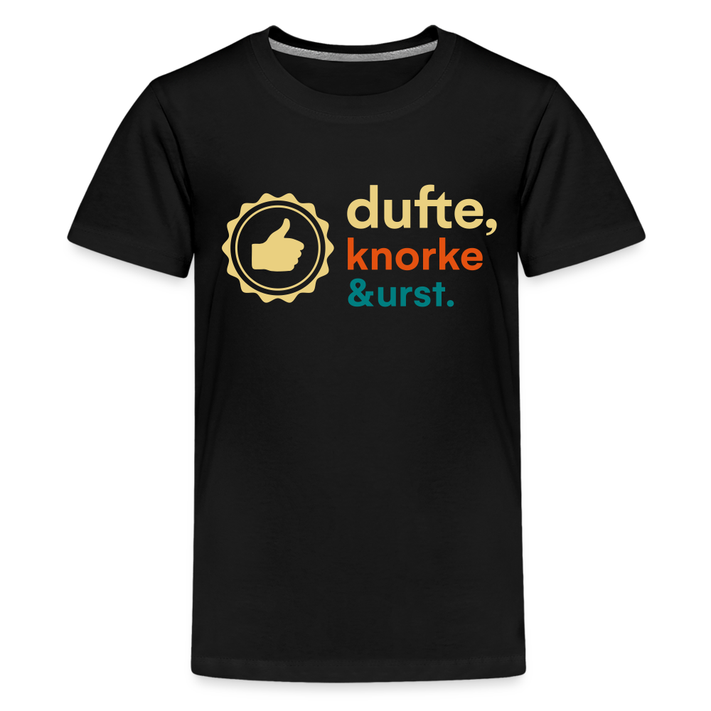 Dufte, Knorke, Urst - Teenager Premium T-Shirt - Schwarz