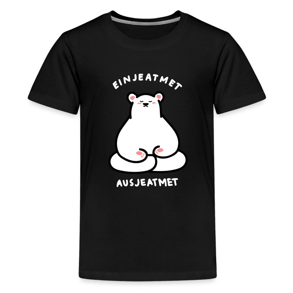 Einjeatmet - Teenager Premium T-Shirt - Schwarz