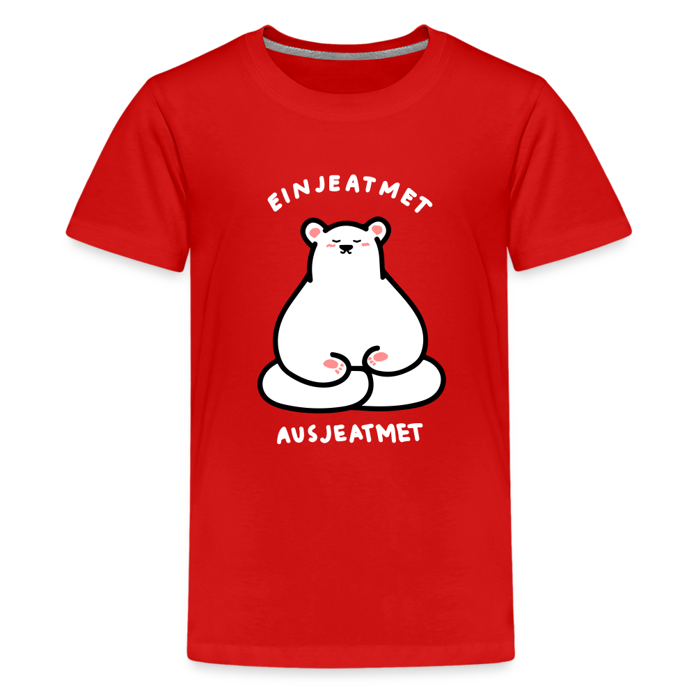 Einjeatmet - Teenager Premium T-Shirt - Rot